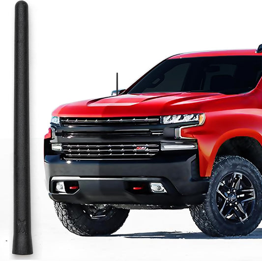 AntennaMastsRus Antena de Goma Corta se Ajusta a Chevrolet Silverado 1500 (2006-2026), La Original de 6 3/4 Pulgadas, A Prueba de Lavado de Automóvil, Goma EPDM Duradera, Bobina de Cobre Interna para