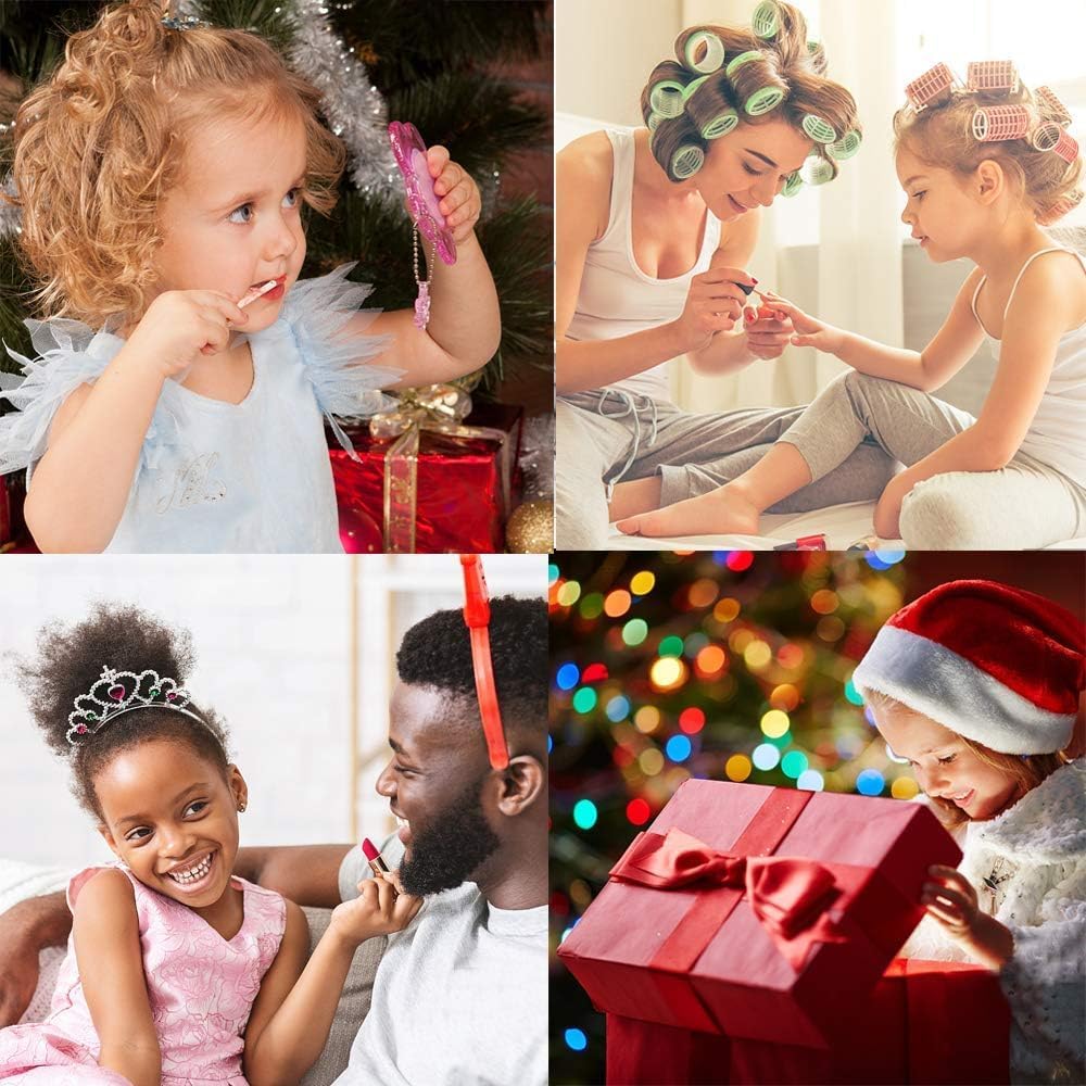 For Ideahome Juguetes de maquillaje lavables para niñas, juego de maquillaje real, kit de maquillaje para niñas pequeñas, princesa, regalo de cumpleaños de Navidad, juguetes para niñas de 4, 5, 6, 7