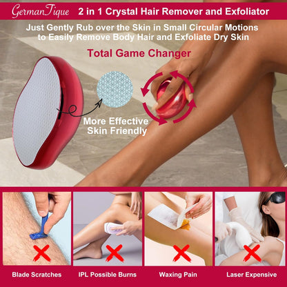 Germantique Borrador de Pelo de Cristal, Removedor Natural de Pelo...