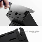 McCook FDA Juego de cuchillos de cocina de acero inoxidable con blo...