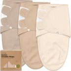 Paquete de 3 sacos de dormir envolventes orgánicos para bebé - Envo...