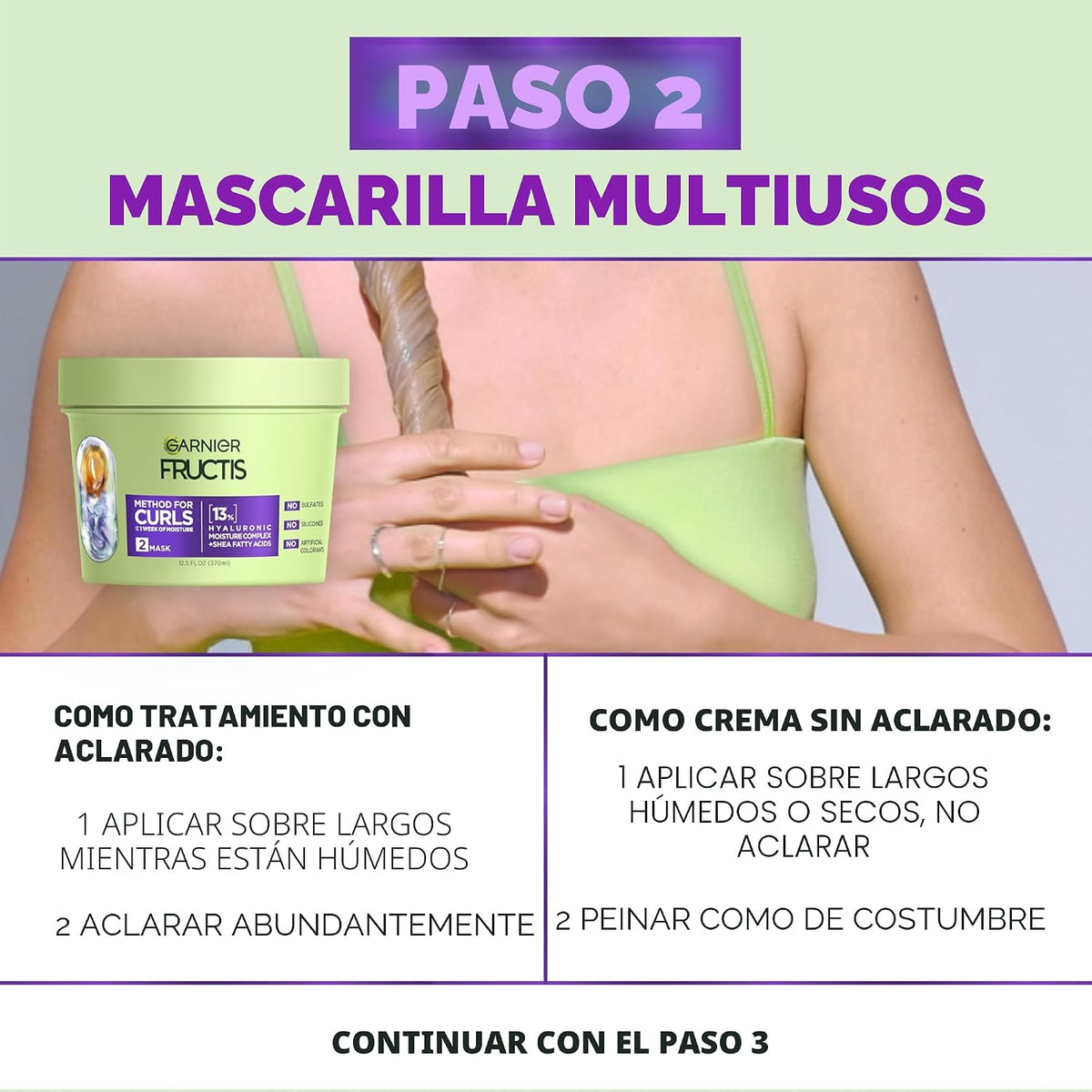 Garnier Fructis Método para Rizos Productos para Cabello Rizado, Ch...