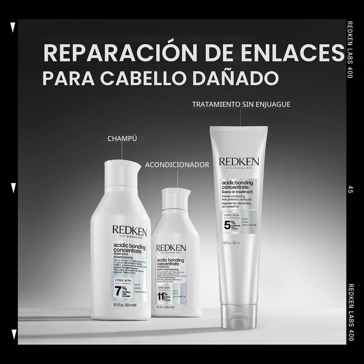 Acondicionador sin enjuague Acidic Bonding Concentrate de Redken y...