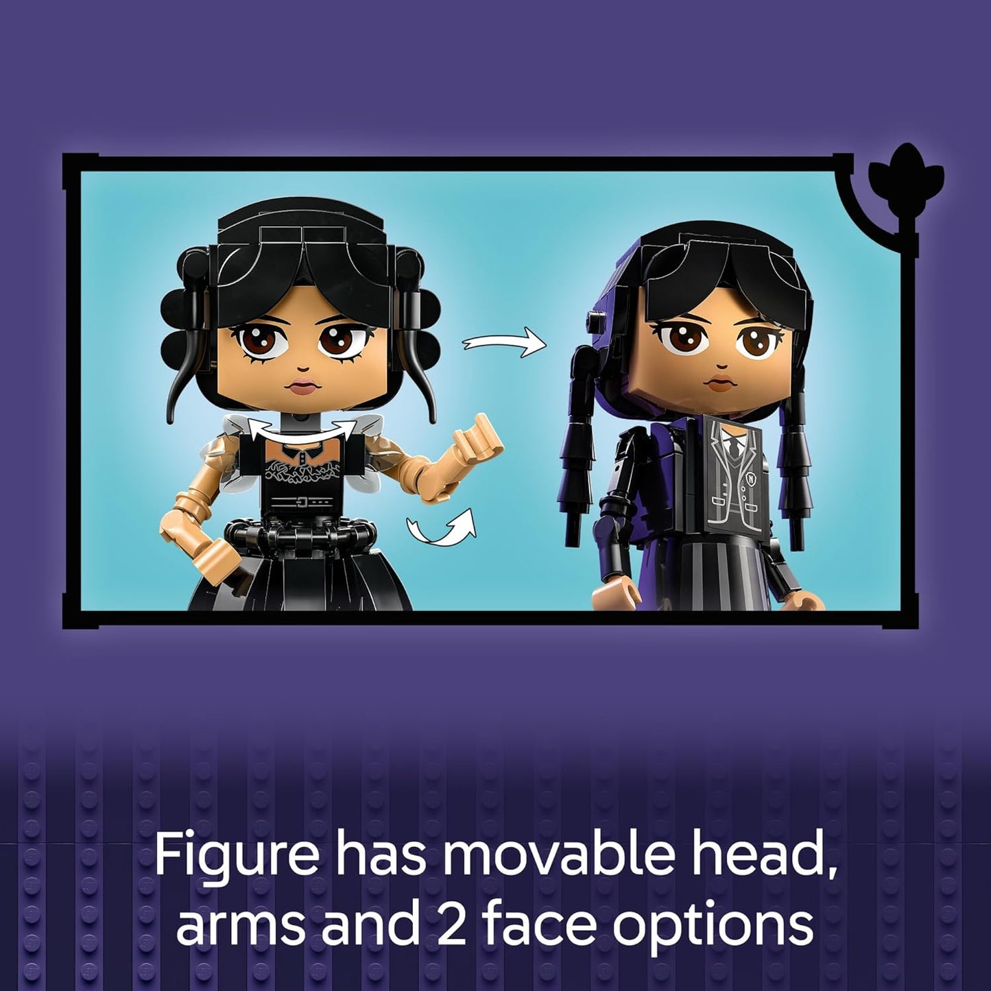 LEGO Figura Wednesday Addams, juguete de construcción para niños, niñas y niños, a partir de 10 años, muñeca coleccionable de Wednesday Addams con exhibición para fanáticos, idea de regalo para