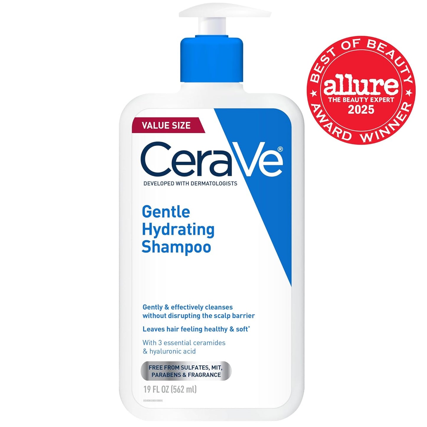 CeraVe Champú Hidratante Suave, Con Ceramidas, Niacinamida y Ácido...