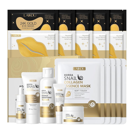 LAIKOU Cuidado de la Piel Coreano, Set de Cuidado Facial, Máscara F...