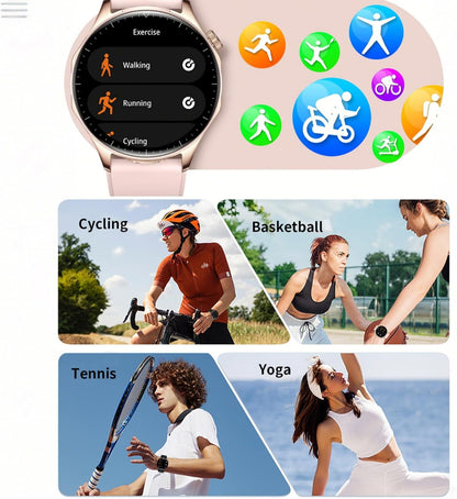Desong Reloj inteligente con auriculares, relojes inteligentes TWS...