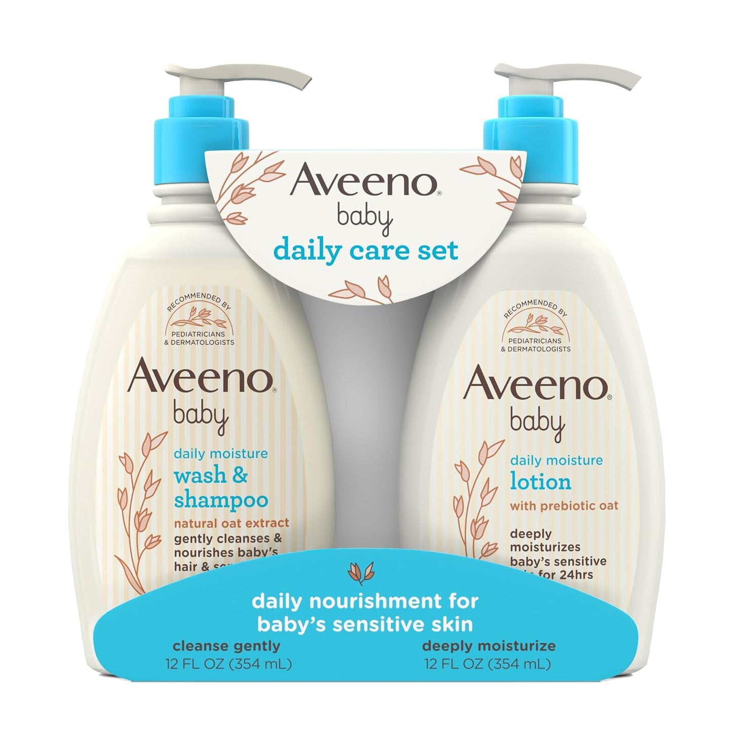 Aveeno Baby Set de regalo de cuidado diario con extracto de avena y...