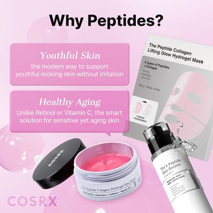 COSRX Pink Peptides - Parche de hidrogel de colágeno para ojos hinc...