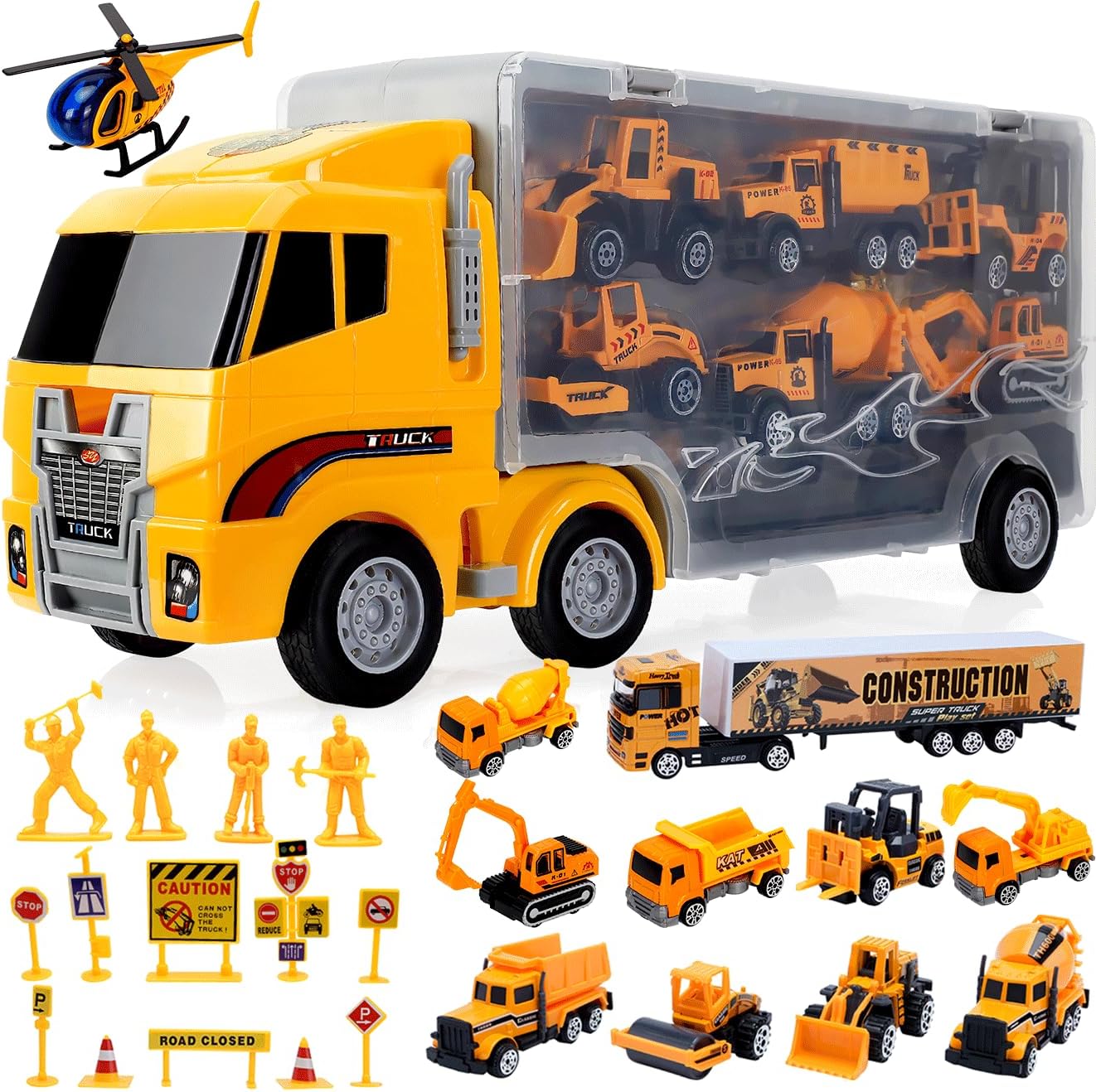 ALOTJOY Juguetes para niños, 13 piezas de automóviles de construcci...