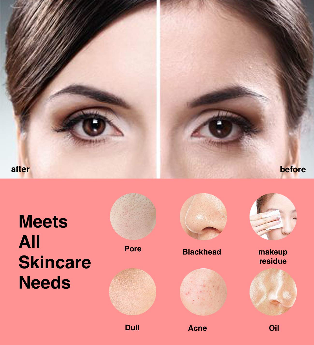 NågraCoola CLIE Cepillo de limpieza facial, limpiador facial eléctr...