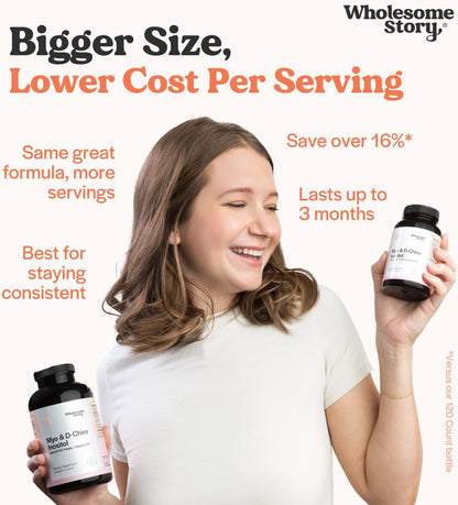 Wholesome Story Suplemento de mio-inositol y D-quiro inositol para...
