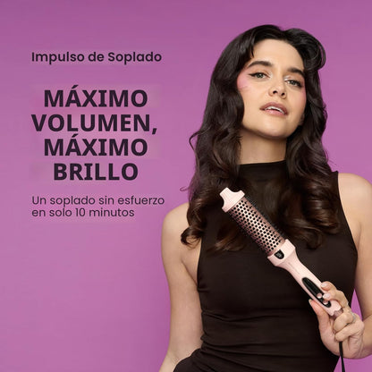 Wavytalk Cepillo Térmico, Blowout Boost Cepillo Redondo Calentado d...