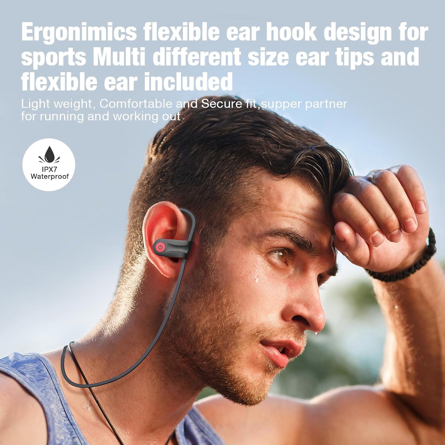 Boean Auriculares de entrenamiento Bluetooth con micrófono, tecnolo...
