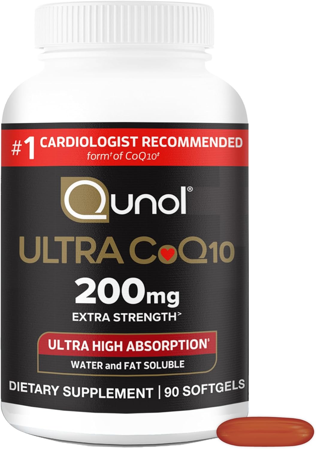 Qunol Cápsulas blandas CoQ10 de 200 mg, Ultra CoQ10 \u2013 Suplemen...