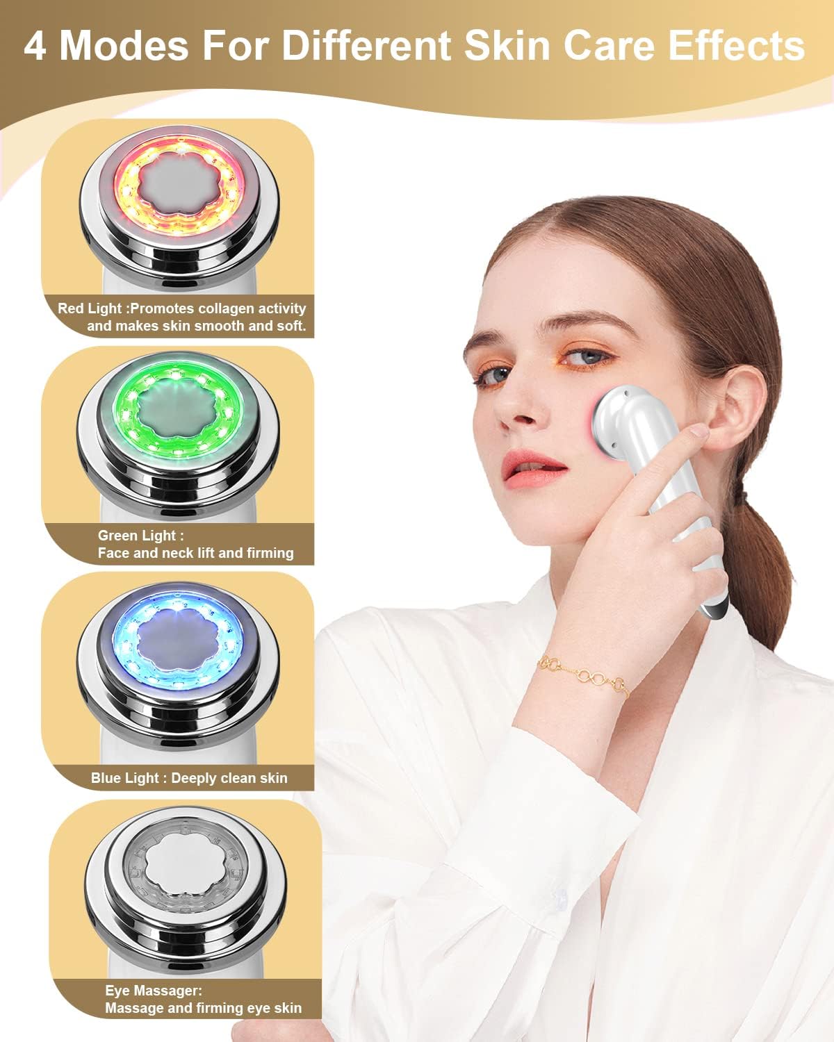 VOFEL - Masajeador Facial Eléctrico para Lifting Facial 4 en 1, Ant...
