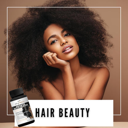 Suplemento médico de ébano para el cabello para mujeres de color - Adelgazamiento del cabello y apoyo de la alopecia de tracción - Impulso de queratina, nutrición folículo y vitaminas para la fuerza