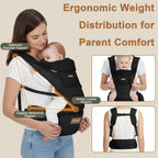 Luollabytel Portabebés ergonómico con asiento de cadera, recién nac...