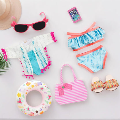 Accesorios de muñeca americana de 18 pulgadas, juegos de natación p...