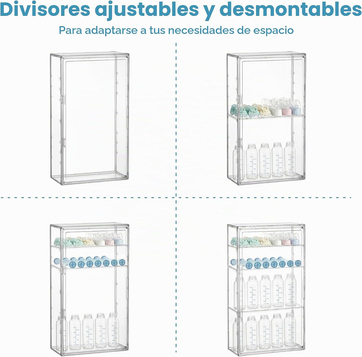 HBlife Organizador de almacenamiento para biberones de bebé, soport...