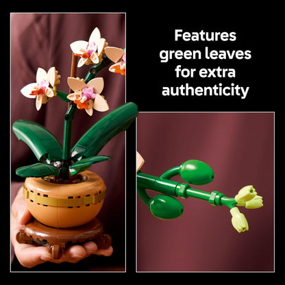 LEGO Botanicals - Set de Construcción Mini Orquídea - Artificial, Orquídea Falsa para Decoración del Hogar, Adultos de 18+ Años - Regalo para Cumpleaños - Decoraciones de Plantas de Interior para Mesa