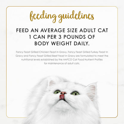 Purina Fancy Feast - Alimento húmedo a la parrilla para gatos, cole...
