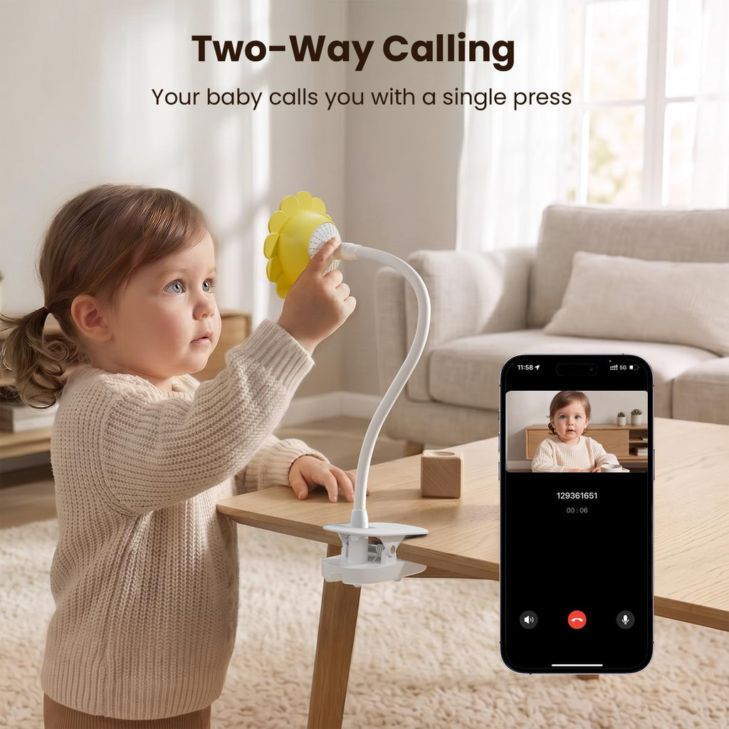 ieGeek Baby Monitor con cámara y audio, sin WiFi 5\u201DScreen y ap...