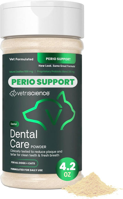 VetriScience Polvo de cuidado dental para perros y gatos: ayuda a r...