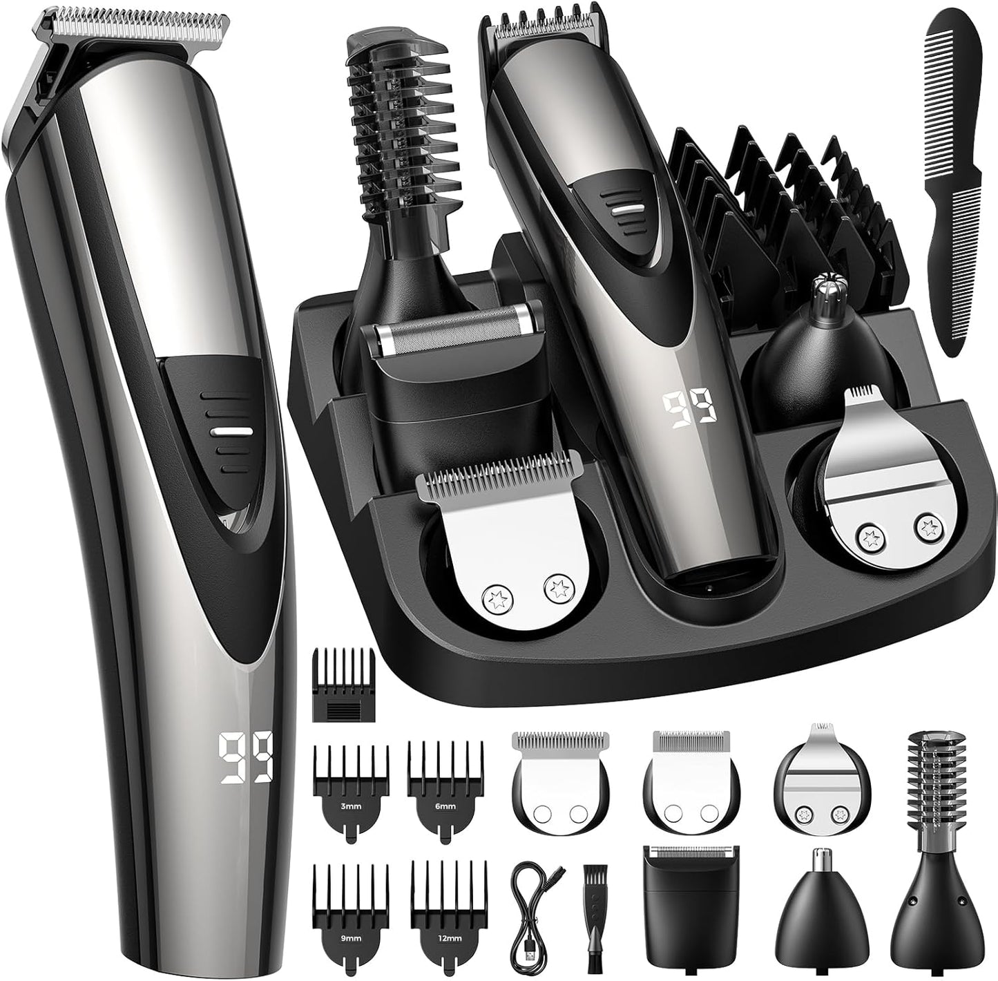 SHPAVVER Cortadora de barba para hombres: cortapelos profesional de...