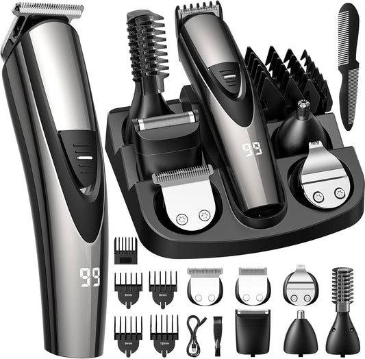 SHPAVVER Cortadora de barba para hombres: cortapelos profesional de...