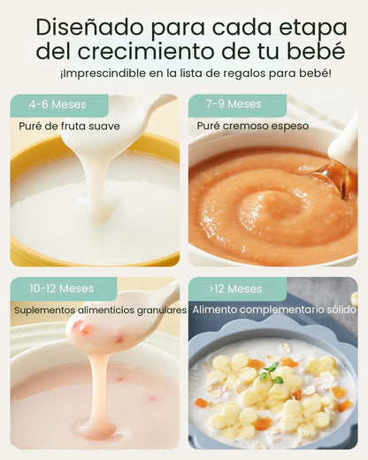 GROWNSY - Licuadora para comida de bebé con canasta de vapor, proce...