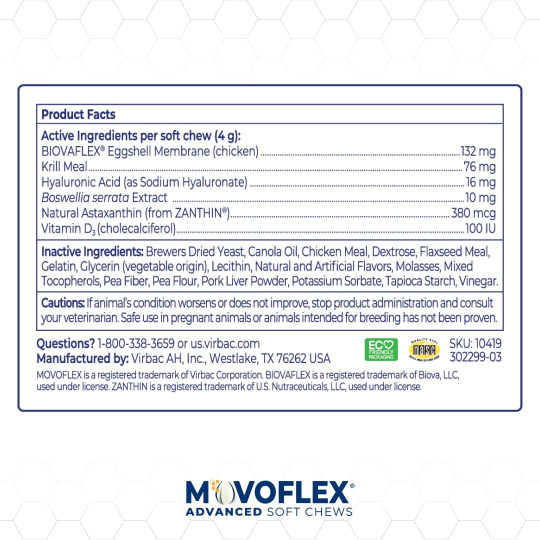 MOVOFLEX Virbac - Suplemento de apoyo avanzado para la cadera y las...