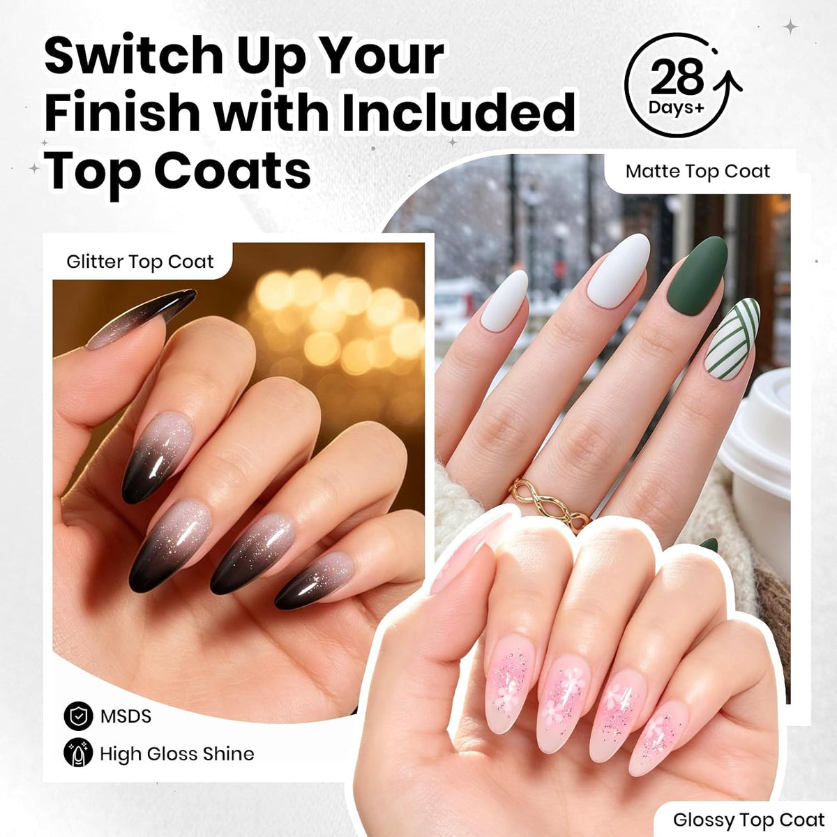 Beetles - Juego de 44 esmaltes de uñas de gel, colección Colorful M...