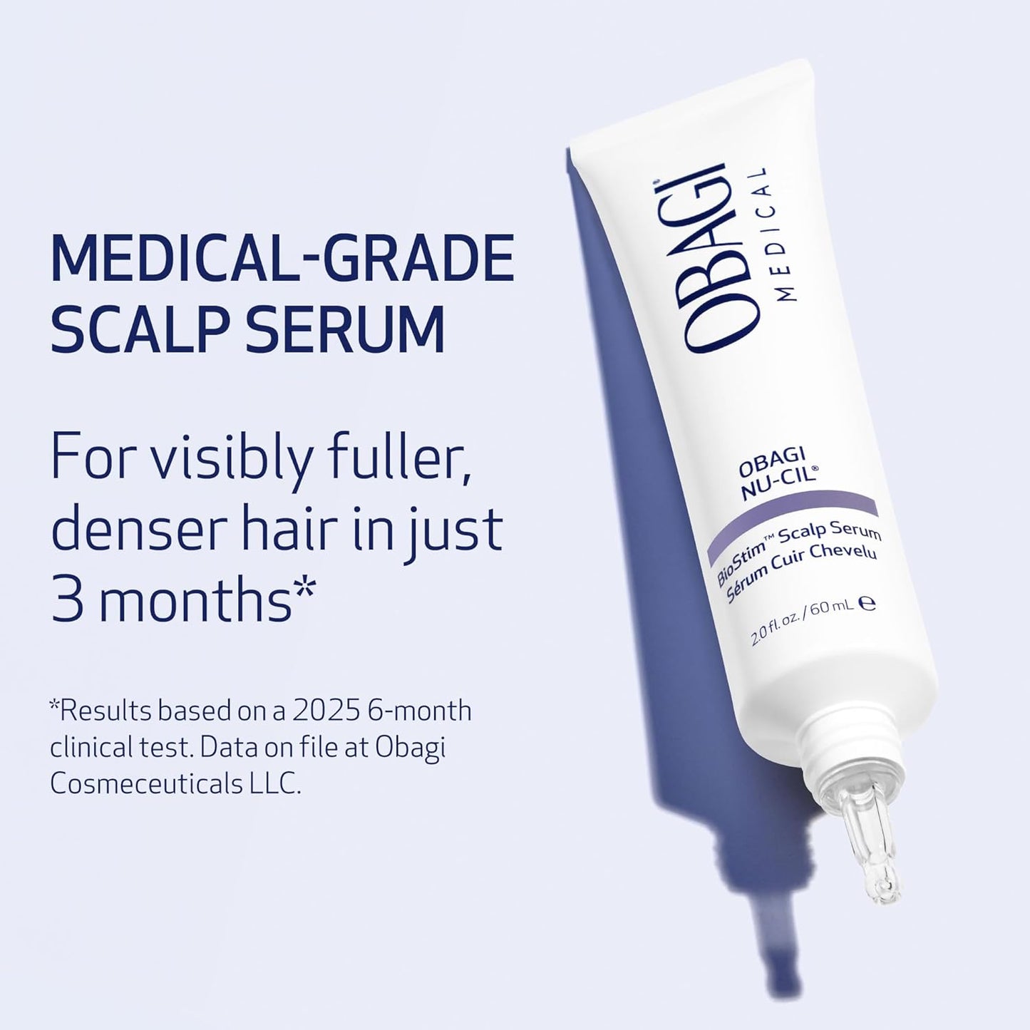 Obagi Nu-Cil BioStim - Suero para el cuero cabelludo con biotina, clínicamente probado para promover la salud del cuero cabelludo y ofrecer un cabello visiblemente más lleno y denso, ligero, fortalece