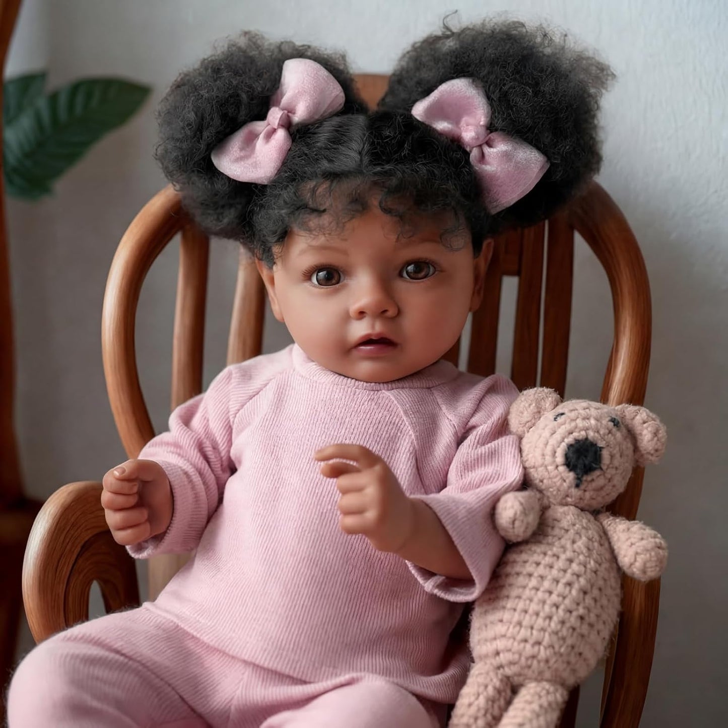 BABESIDE Muñecas de bebé realistas Reborn Daisy Black Girl- 20 pulg...