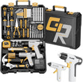 GRENPRO Juego de herramientas con taladro, 188 piezas de kit de her...