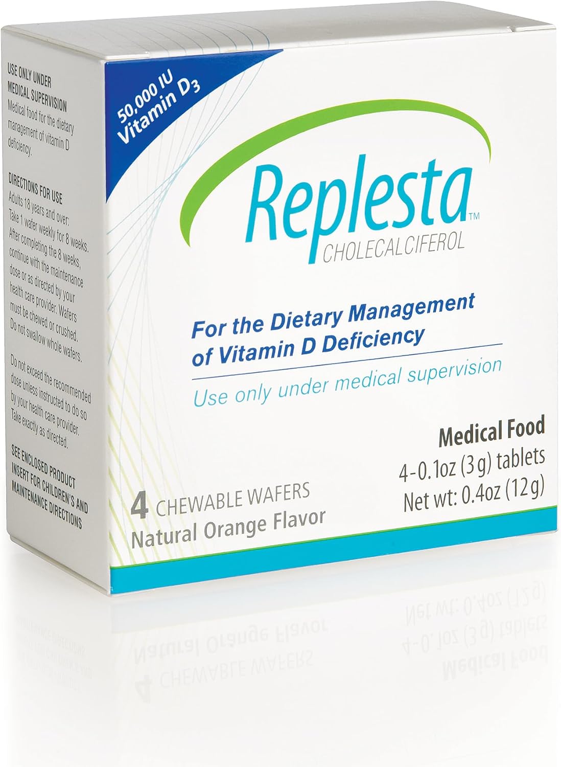Replesta 50,000 UI de vitamina D3 colecalciferol, para la deficienc...