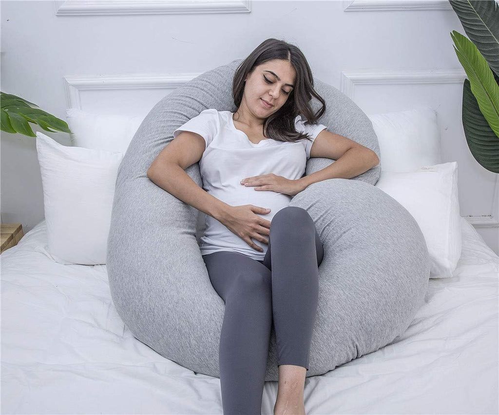 1 MIDDLE ONE Almohada de embarazo, almohada de cuerpo completo en f...