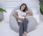 1 MIDDLE ONE Almohada de embarazo, almohada de cuerpo completo en f...