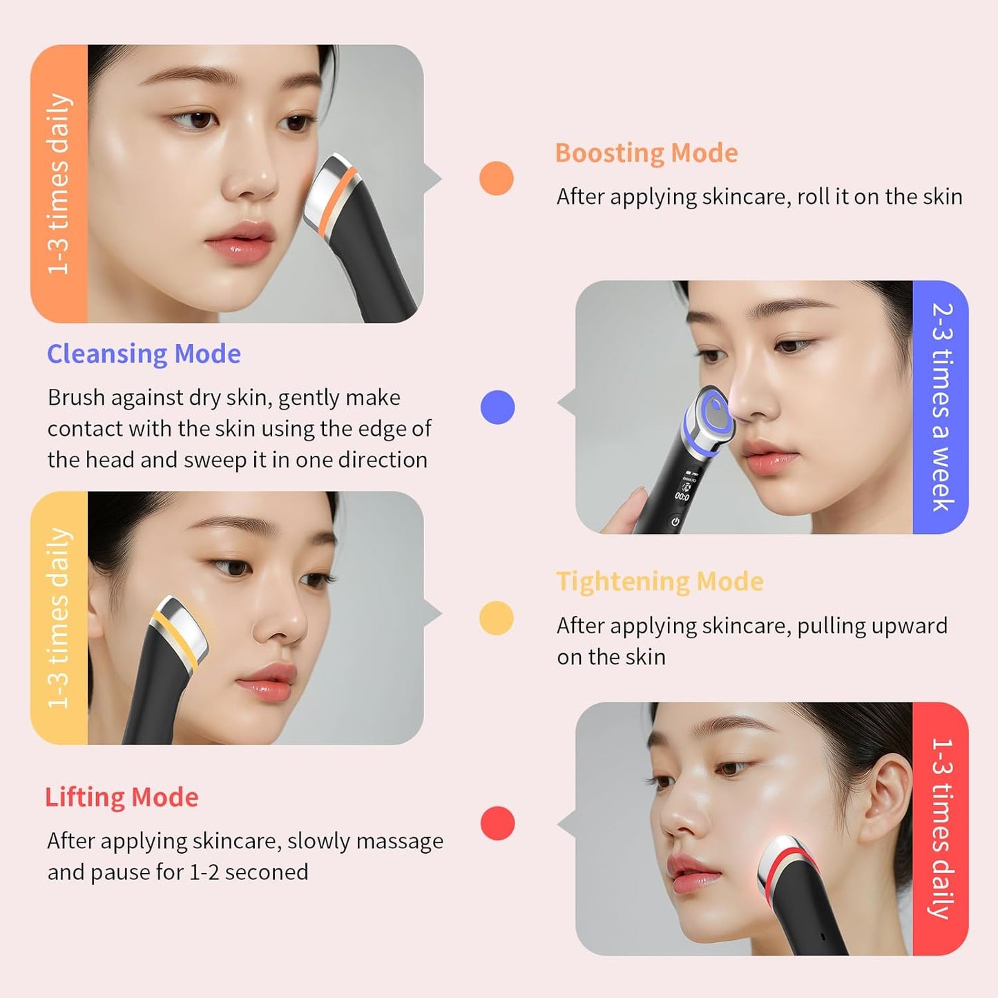 Dispositivo de estiramiento facial 8 en 1 para apretar y levantar l...