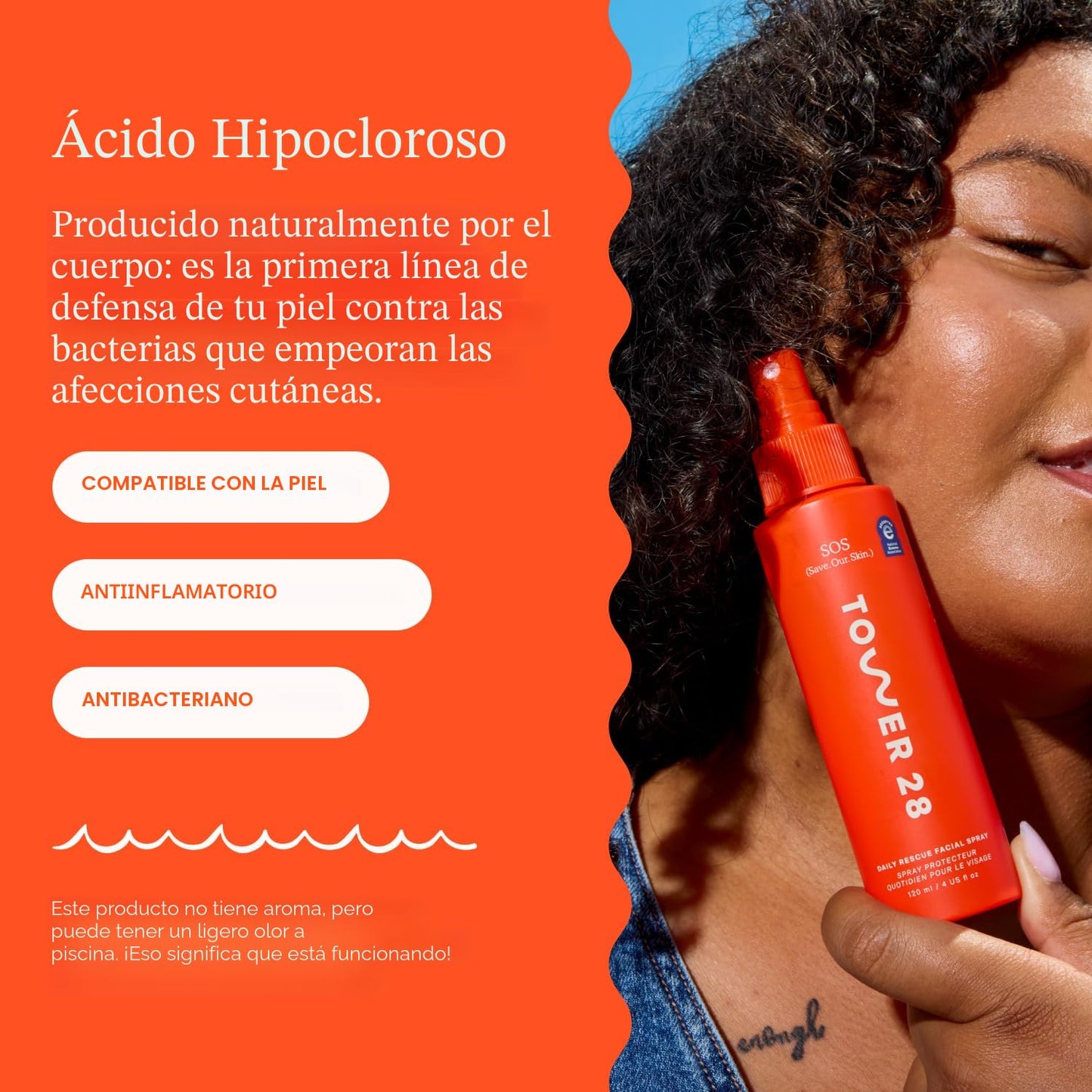 Tower 28 SOS Daily Rescue Spray facial \u2013 Spray de ácido hipocl...