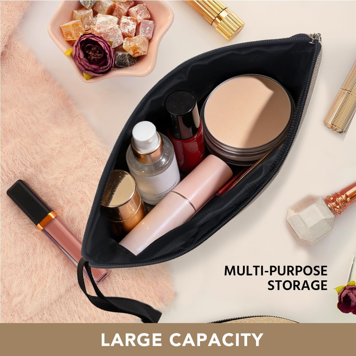 Regalos de ánimo para mujeres, bolsa de maquillaje, regalo para hermana, regalos de graduación, regalos de incentivo, regalos alentadores de amor, regalo de cumpleaños, San Valentín, boda, madre,