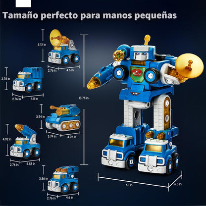CubicFun - Juguete de robot-vehículo para desmontar, 5 en 1, juguet...