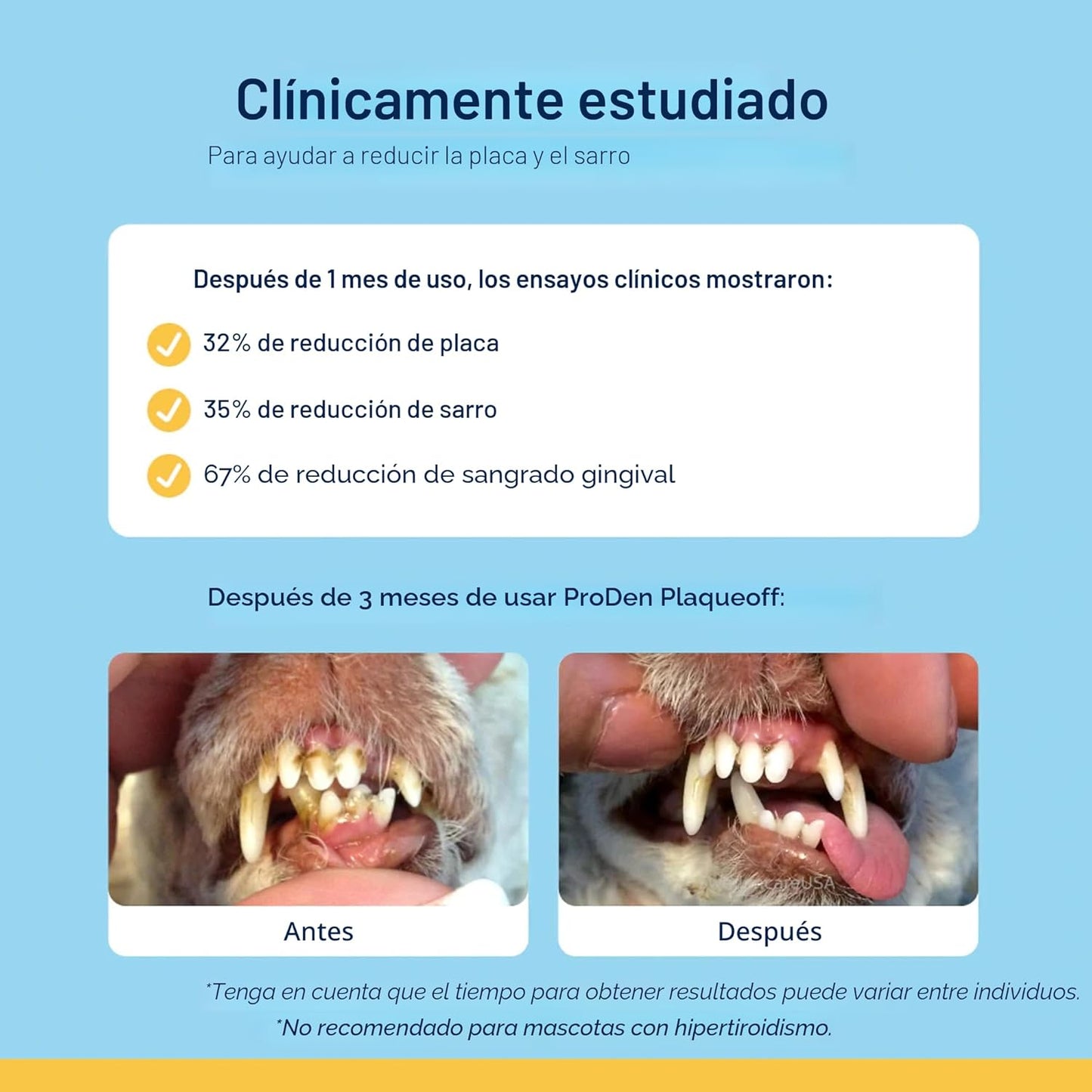 ProDen PlaqueOff Polvo para mascotas - Ambientador de aliento para...