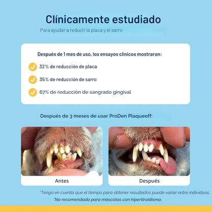 ProDen PlaqueOff Polvo para mascotas - Ambientador de aliento para...