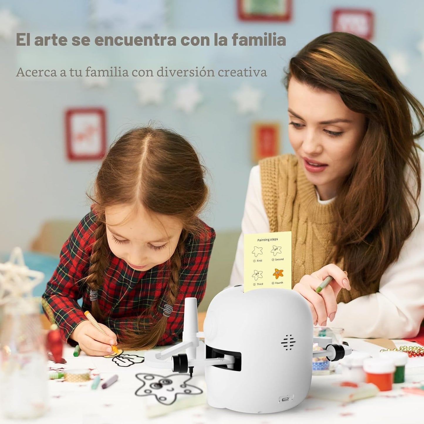 RIVGOT Robot de dibujo para niños con 150 tarjetas, máquina de dibu...