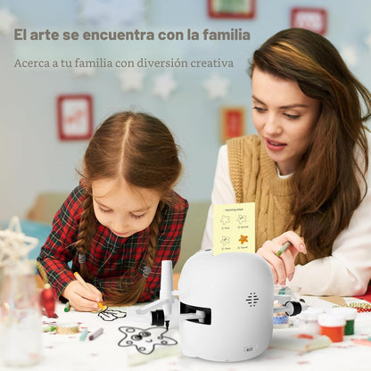 RIVGOT Robot de dibujo para niños con 150 tarjetas, máquina de dibu...