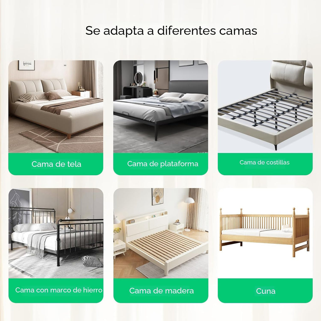 UPGOGO Riel de cama plegable para niños pequeños, blanco, 33 pulgad...