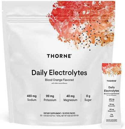 THORNE - Electrolitos Diarios - Mezcla de Bebida en Polvo de Electr...