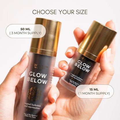 Glow Natural Wellness Glow Below - Suero femenino hidratante con ác...